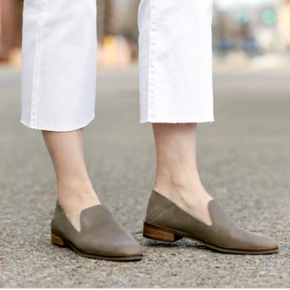 Lucky Brand Cahill Leather Loafer Flats Slip On Mule Sandals Fold Down Back Heel - Picture 2 of 15